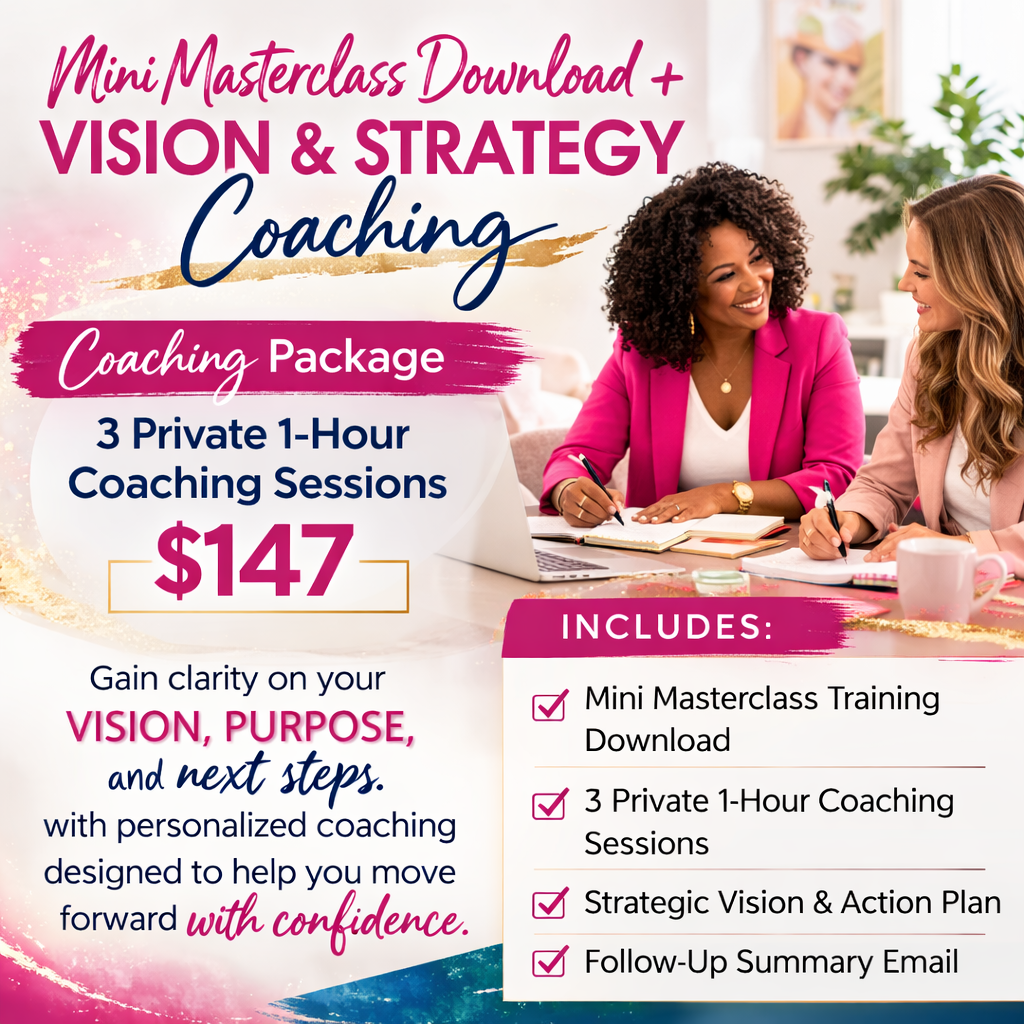 Vision & Strategy Coaching Package 3 Private 1-Hour Sessions